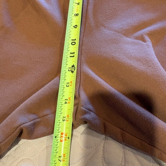 PINK Caramel Kiss Joggers High Rise Sweatpants Red Script Logo Brown women’s L - Picture 10 of 11